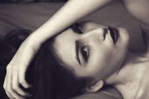woman with makeup on
