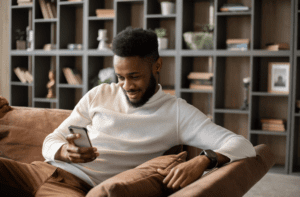 smiling user